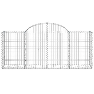 Kosze gabionowe, 20 szt, 200x50x80/100 cm, galwanizowane żelazo