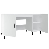 vidaXL Biurko, białe, 140x50x75 cm, materiał drewnopochodny wariant 4