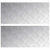 Stopień Prostokątny 2 pcs Srebrny 90 x 40 cm Aluminium