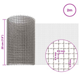 Siatka ekranowa 20 x 200 cm 3 Mesh Stal nierdzewna 201 srebrny