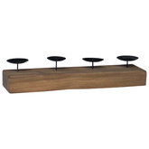 Świecznik Naturalny 50 x 15 x 10 cm Lite drewno tekowe