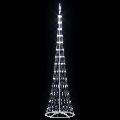 Choinka świąteczna LED z podstawą Chłodna biel 250 cm Metal