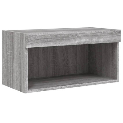 vidaXL Szafka pod TV, z LED, kolor szary dąb sonoma, 60x30x30 cm