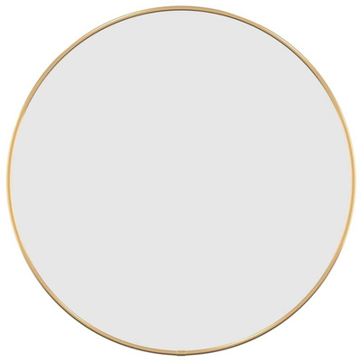 vidaXL Lustro ścienne, złote, Ø 50 cm, okrągłe