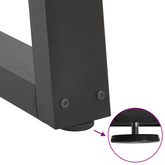 Nogi do stołu jadalnego w kształcie litery V 3 szt. Antracyt 100x(72-73,3) cm Stal