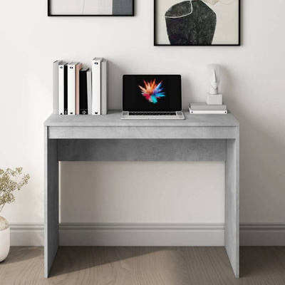vidaXL Biurko, szarość betonu, 90x40x72 cm, materiał drewnopochodny