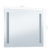 Ścienne lustro łazienkowe z LED, 100 x 60 cm vidaXL