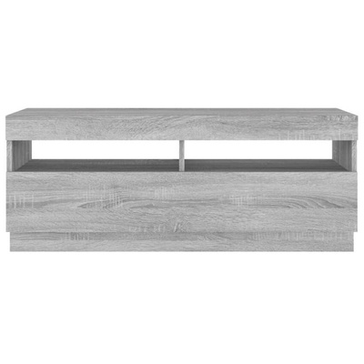 vidaXL Szafka pod TV z oświetleniem LED szary dąb sonoma, 100x35x40 cm