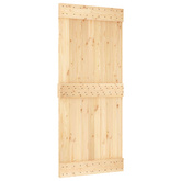 Drzwi przesuwne Naturalny i czarny 90 x 210 cm