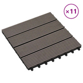 Płytka Tarasowa 11 pcs Ciemny brąz 30 x 30 cm