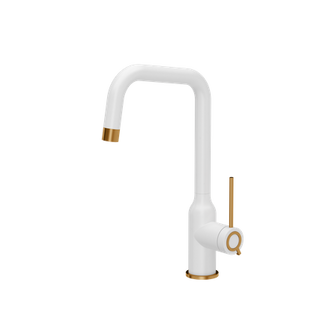 NATALIE Q LINE SteelQ snow white mat/Nano PVD miedź