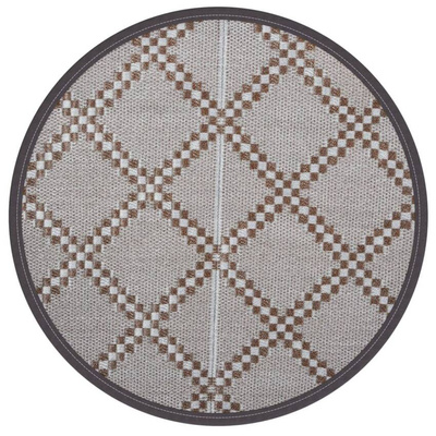 Dywan na zewnątrz, brązowy, ?120 cm, PP vidaXL