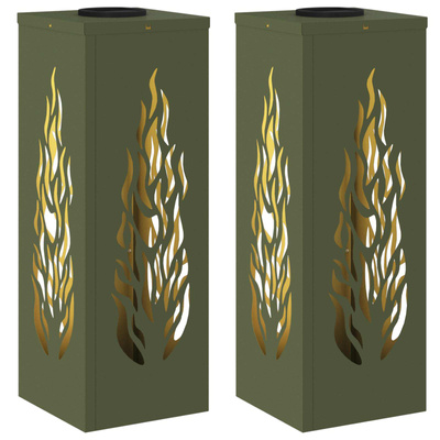 Słoneczna LED lampa na ścieżkę 2 pcs Zielony oliwkowy