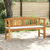 Ławka Różana 157 x 46 x 82,5 cm Lite Drewno Akacji kremowobiały