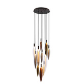 Lampa wisząca Nordic szklane tuby kolorowe do salonu