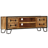 vidaXL Szafka pod TV z szufladami, 120x30x40 cm, lite drewno mango