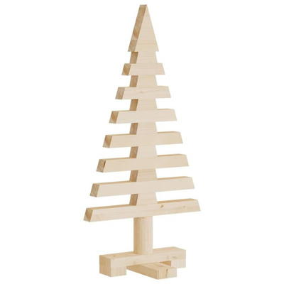 vidaXL Drewniana choinka do udekorowania, 60 cm, lite drewno sosnowe