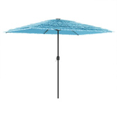 Parasol ogrodowy na stalowym słupku, niebieski, 300x200x250 cm