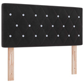 Łóżko ottoman z materacem Z zagłówkiem Czarny 90 x 190 cm Welur