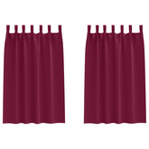 Firany blackout z kółkami 2 pcs Czerwone wino 175 x 140 cm