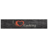 vidaXL Dywanik kuchenny, wzór z napisem Cooking, czarny, 60x300 cm