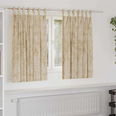 Zasłony z weluru z zasłonami 2 pcs Kremowy 140 x 140 cm Aksamit
