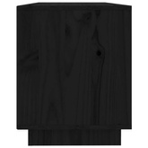 vidaXL Szafka pod TV, czarna, 110,5x35x44 cm, lite drewno sosnowe