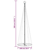 Choinka stożkowa, 310 ciepłych białych LED, 100x300 cm