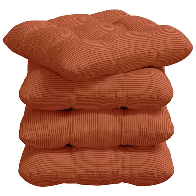 Poduszki na siedziska 4 pcs Czerwono-pomarańczowy 45 x 45 cm