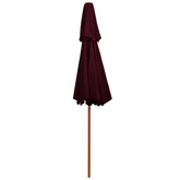 Parasol ogrodowy z dwupoziomową czaszą, bordowy, 270 cm