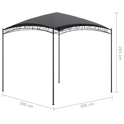 vidaXL Altana, 3x3x2,65 m, antracytowa, 180 g/m²