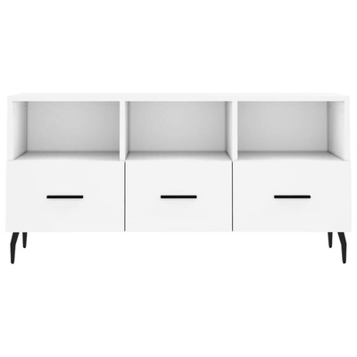 vidaXL Szafka pod TV, biała, 102x36x50 cm, materiał drewnopochodny wariant 7