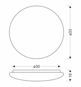 BELINA LAMPA SUFITOWA PLAFON 33CM 24W LED 4000K KLOSZ BIAŁY