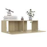 vidaXL Szafka pod TV, dąb sonoma 100x30x30 cm, materiał drewnopochodny
