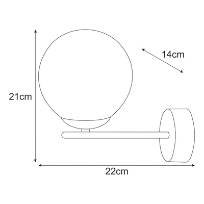 Elegancki kinkiet ścienny do korytarza, 1 x E14 K-6045 z serii RAYA