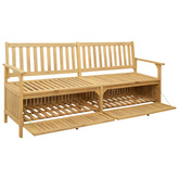 Ławka z miejscem do przechowywania 2 -Seater 170 x 63 x 84 cm