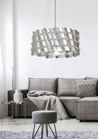 Lampa wisząca metalowy abażur z koralikami 60W Smile Candellux 31-40633