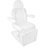 Fotel kosmetyczny elektr. Azzurro 708A 4 siln. biały podgrzewany 124627