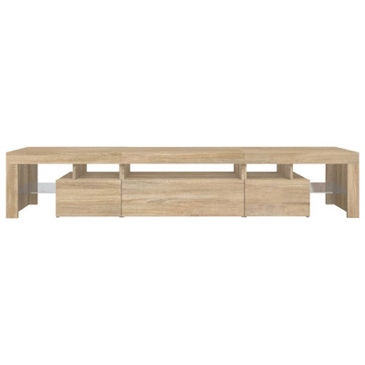 vidaXL Szafka pod TV z oświetleniem LED, dąb sonoma 215x36,5x40 cm