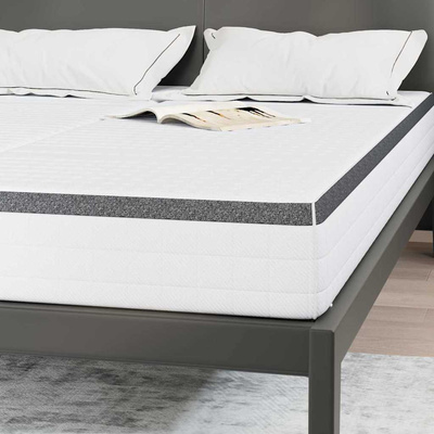 Materac 2 szt. Średnio miękki 70 x 200 cm Biały i szary