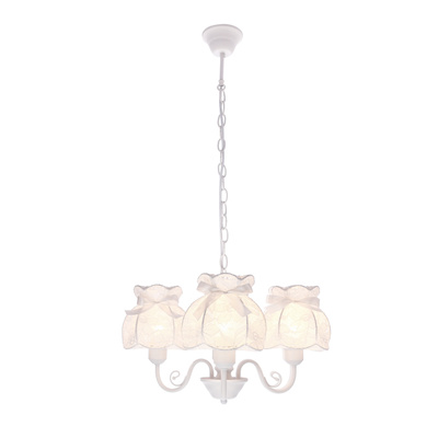 Lampa wisząca z abażurami Rossini biała potrójna do salonu E27