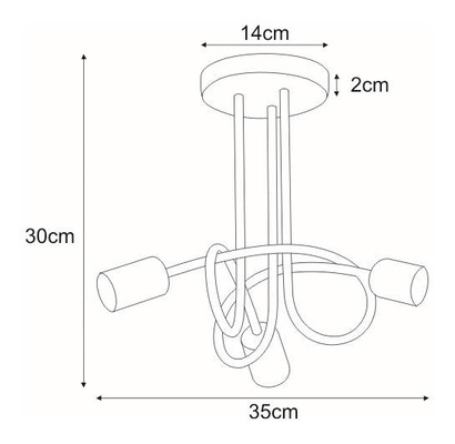 Lampa sufitowa K-3610 z serii DEZE KAJA