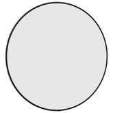 vidaXL Lustro ścienne, czarne, Ø 50 cm, okrągłe