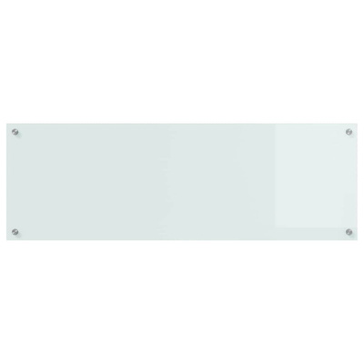 Panel kuchenny Biały 120 x 40 cm szkło hartowane