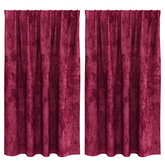 Zasłony z weluru 2 pcs czerwone wino 140 x 140 cm Aksamit