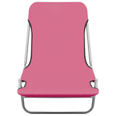 vidaXL Składane leżaki, 2 szt., stal i tkanina, różowe