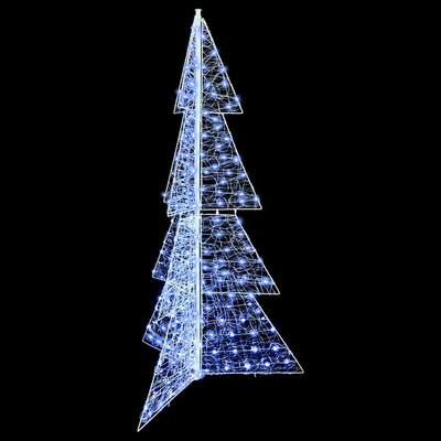 Choinka z 240 diodami LED Zimna Biała 180 cm Akryl