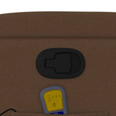 vidaXL Rozkładany fotel masujący, brązowy, obity tkaniną