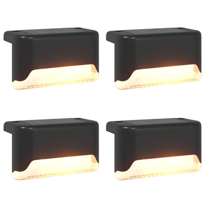 Lampy solarnie zasilane z ostrzem do ziemi 4 szt. Ciepła biel