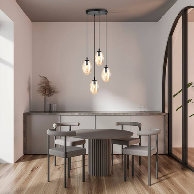 Lampa wisząca ASTRAL 4 BL PREMIUM MIODOWY